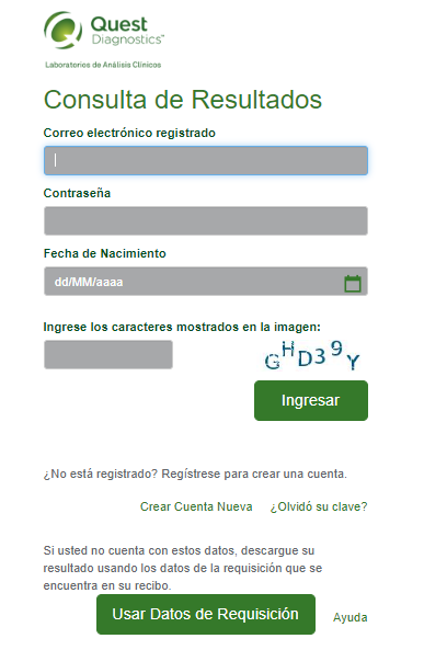 consulta de resultados quest diagnostics